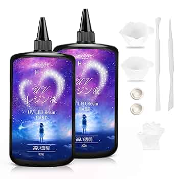 高品質 UVレジン LEDレジン 500ｇ×2本 透明 ハード クラフトレジン液 UVレジン液 レジン液 100g ハード ハイコスパレジン レジン